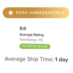 5 Star Rated. Posh Ambassador II. Fast Shipping.